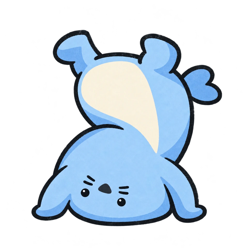 Blubbo balancing upside down